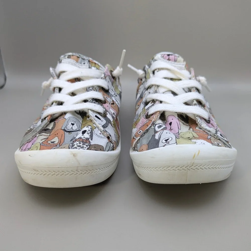 Skechers BOBS Beach Bingo Dog Party Sneakers Multi Color 31965 Womens 8.5